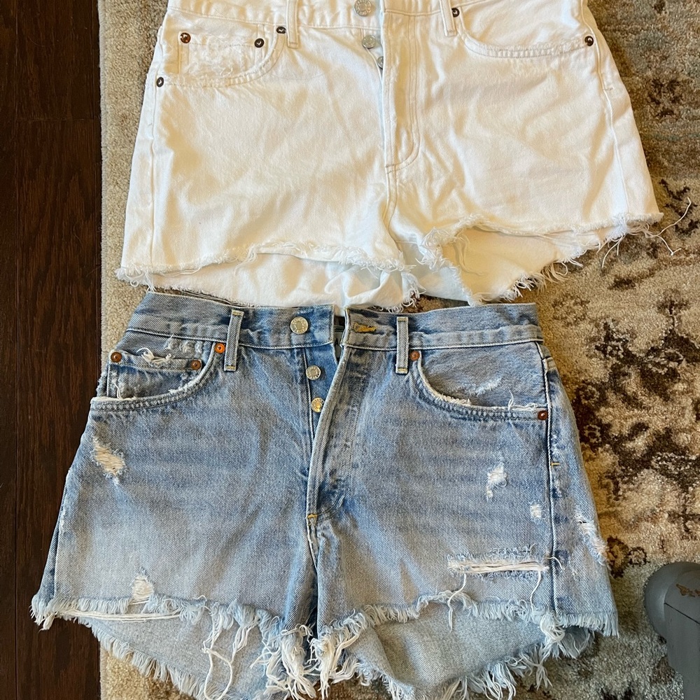 AGOLDE JEAN SHORTS BLUE